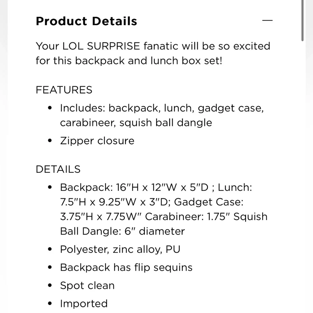 LOL SURPRISE 5 Piece Backpack & Lunch Box Set - NWT